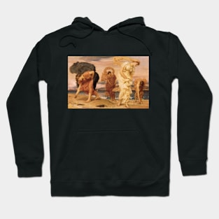 Greek Girls Picking Up Pebbles by the Sea by Lord Frederic Leighton Hoodie